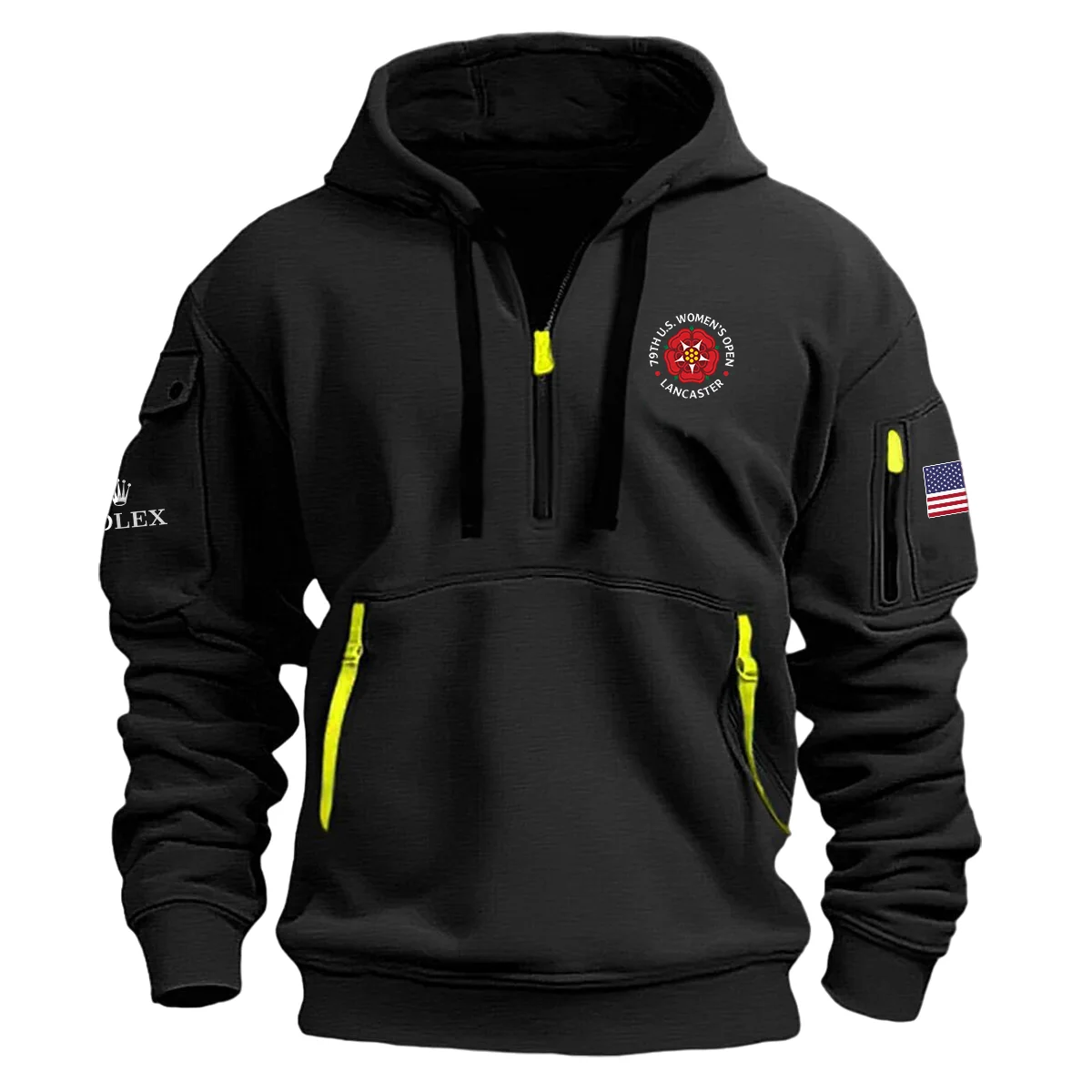 Rolex Fashion Hoodie Half Zipper U.S. Womens Open Gift For Fans For Father Husband